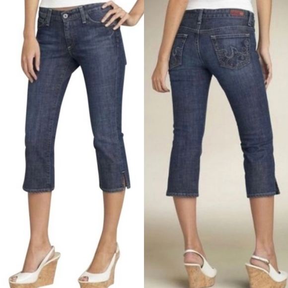AG Athena denim mid rise cropped jeans - Picture 1 of 11